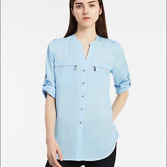 calvin klein blue blouse
